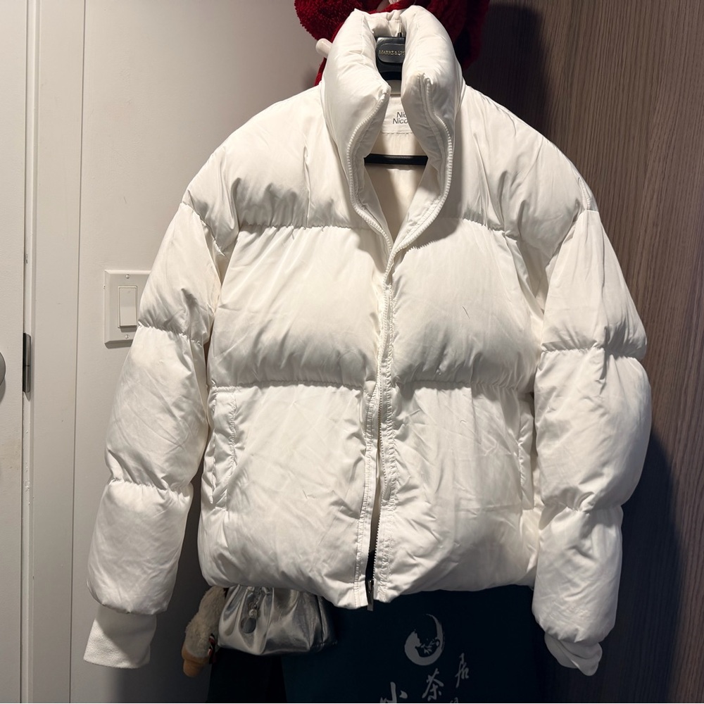 white puffer jacket